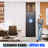 TXTDPL 14-18 Gun Safe,Gun Safe Biometric Fingerprint Fireproof,Quick Access Gun Cabinets for Rifles and Shotguns with Removable Shelves,Easy Assembly,Led Light (57" H X 17.7" W X15.7 D) TXTDPL