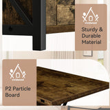 Vividwood Lift Top Coffee Table with Storage and Sliding Door, 4 in 1 Multi-Function Convertible Tea Table with Hidden Compartment, Farmhouse Center Table with Wood Lift Tabletop for Living Room Brown Vividwood
