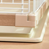 IRIS USA Medium Dog Crate, Dog Kennel Indoor with Sliding Door & Bottom Tray, Dog Cage, Wire Pet Pen with Bottom Tray, Stylish Wood-Like Trim, Light Brown IRIS USA, Inc.