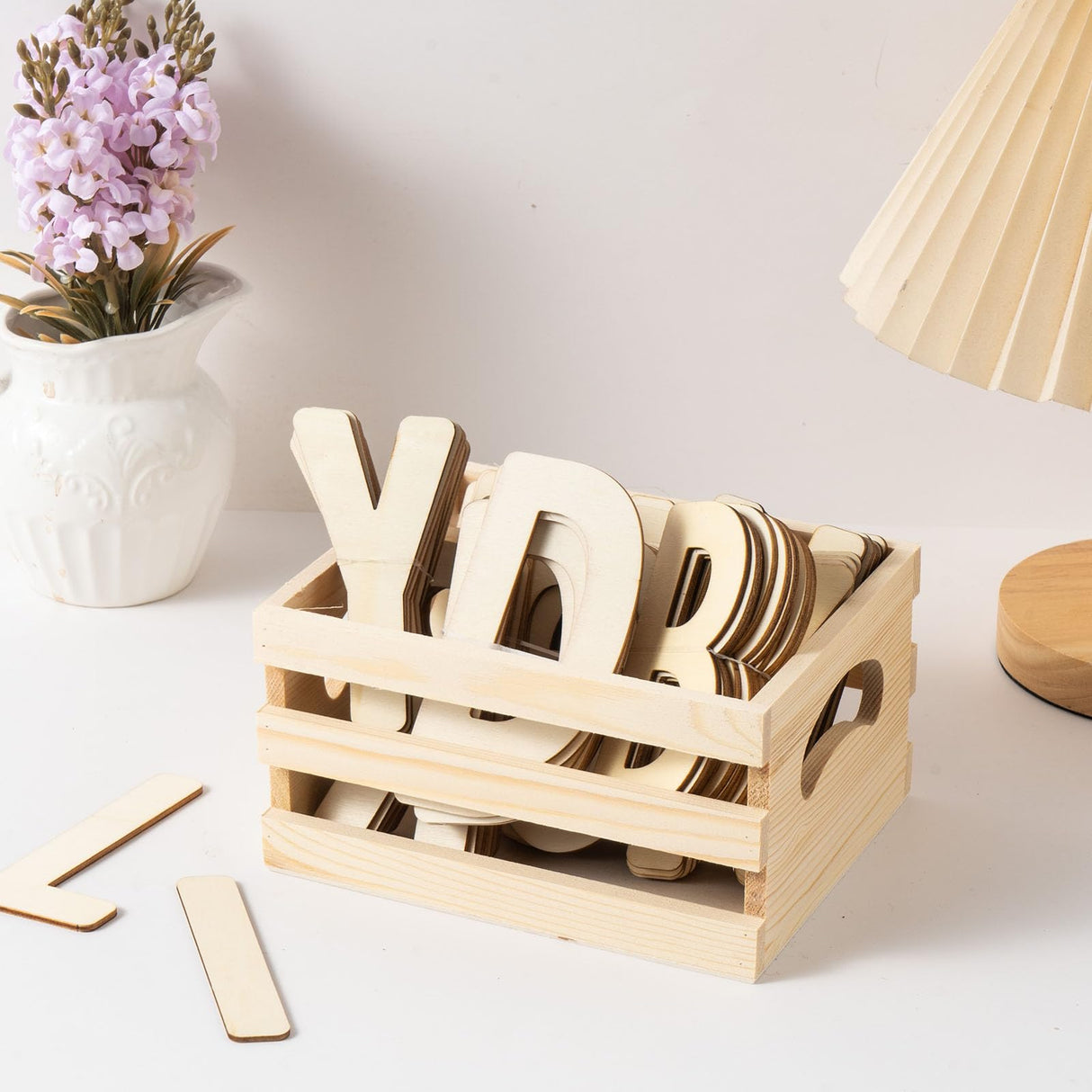 Xhqsulsclac Set of 3 Rustic Wooden Nesting Crates with Handles, Decorative Wood Crates, Crate Box Wooden Storage Box for Kitchen, Office, Bedroom, Closet, Rustic Country Decor Xhqsulsclac