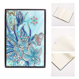Generic 5D Diamond Painting Notebook and Bookmark Kits Butterfly Among Flowers Cover Leather Special Shaped Journal Sketchbook Crystal Diamond Art Hardcover Dairy Book Festival Birthday Gift 21x15cm Generic