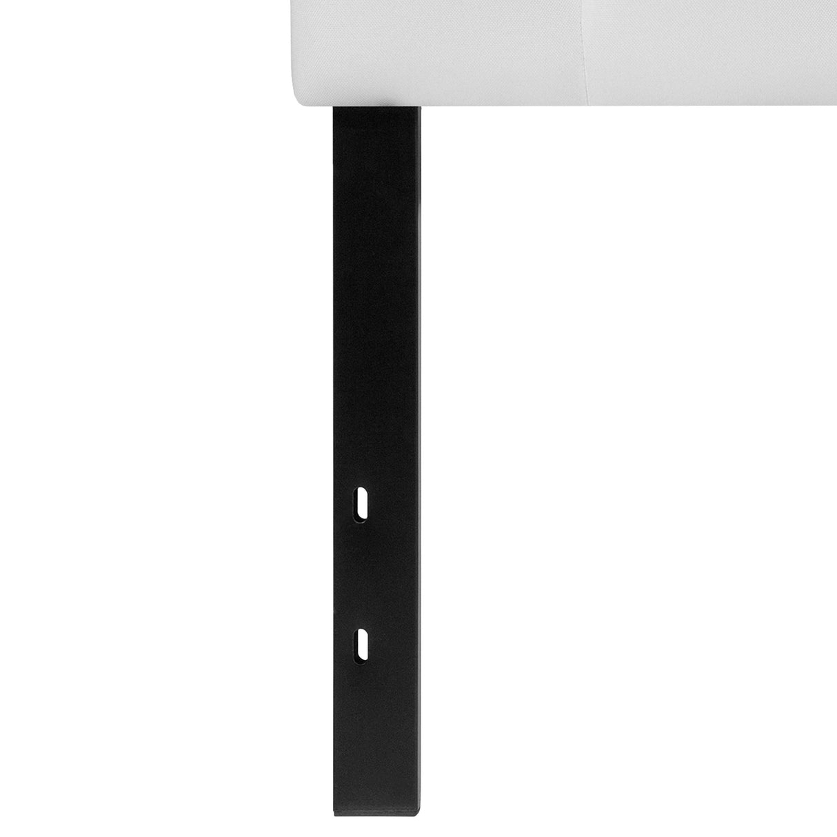EMMA + OLIVER Tufted Upholstered Twin Size Headboard in White Fabric EMMA + OLIVER