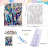 Natuyalo Animals Paint by Numbers Kit for Adults - Elephants Family Paint by Number on Canvas Without Frame, DIY Acrylic Painting for Ideal Gift Home Wall Decor (16x20 Inch) Natuyalo