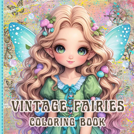 Vintage Fairies Coloring Book: 50 coloring pages with grayscale fairy girl illustrations ideal for professional results (Vintage Coloring Book for adults) WoodArtSupply