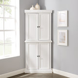 Crosley Furniture Shoreline Tall Pantry Storage Cabinet with Shelves, Kitchen, Dining, or Laundry Room, White Crosley Furniture