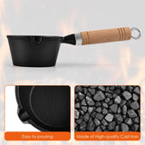 BBQ Mop Brush and Cast Iron Sauce Pot Set, 8Pcs Barbecue Accessories Include Basting Melting Pot, 2 Size Wooden Handle Sauce Mops with 4Pcs Replacements and Oil Brush for Meat Smoker, Grill, Stove PACETAP