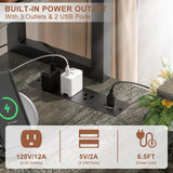 Homieasy 47 Inch L Shaped Computer Desk with Bookshelf & LED Light, Reversible Corner Gaming Station in Black Oak Homieasy