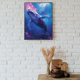 Whale Diamond Painting Cartoon Diamond Art Kits for Adults, DIY 5D Gem Art Painting Kit Round Full Drill Crystal Dots Embroidery Pictures Crafts, Home Wall Decor Gifts, Hobbies for Women 12x16inch KAYEIUU