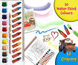 Disney/Pixar Cars on the Road Deluxe Poster Paint & Color - Coloring Book for kids, 80 illustrations, 10 watercolor paints, 12 crayons, 1 paint brush (Deluxe Poster and Paint) Phidal