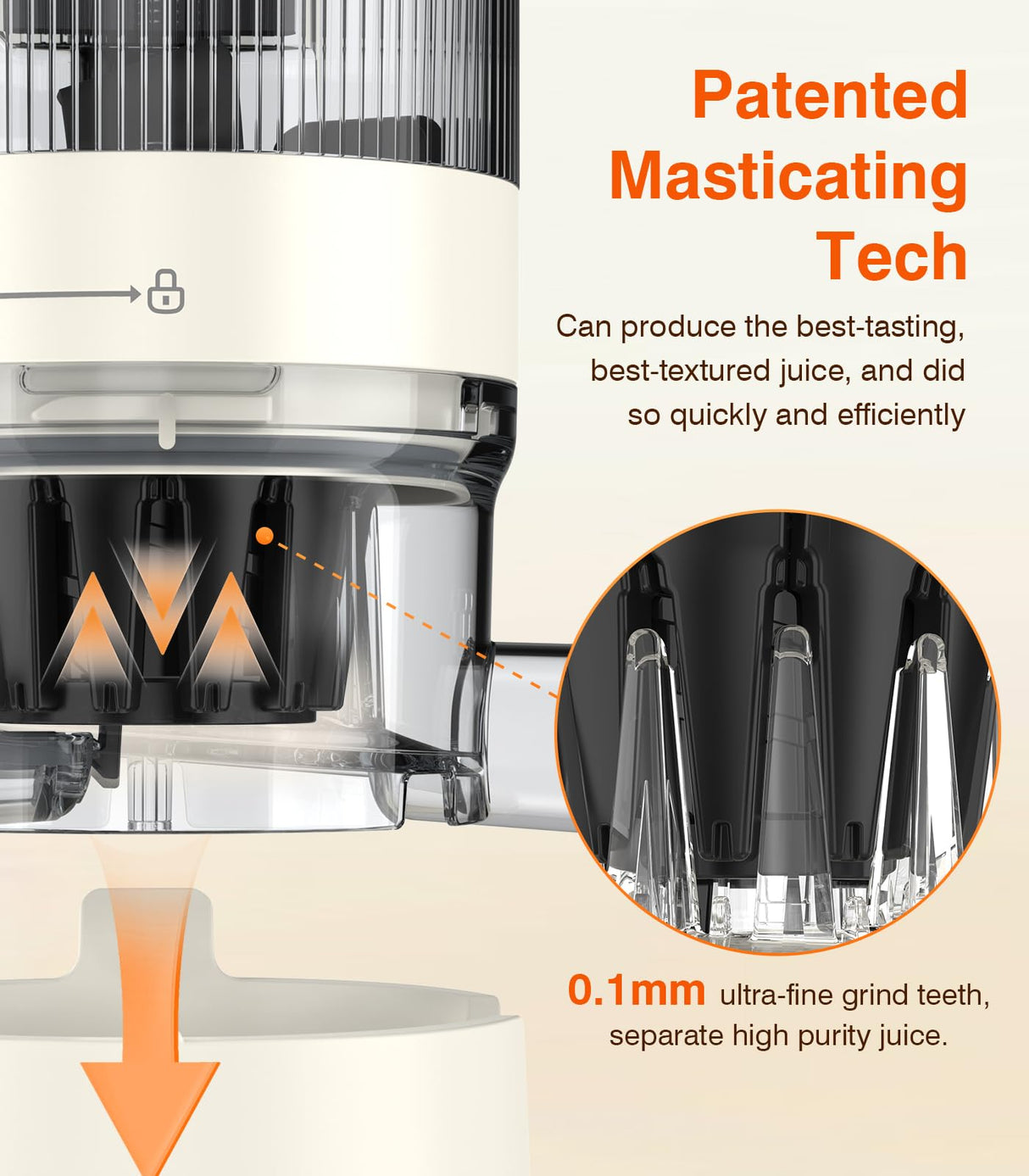 Cold Press Juicer, Updated Masticating Juicer Machines with 5" Feeding Chute Fit Whole Fruits &Vegetables, 99.6% Juice Purity, Streamlined Parts Easier to Clean/1.5L Capacity/2 Cups Included Zasmira