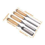 4 Pcs Half Round Chisel Chisel Set Inner Edge DIY Wood Gouge Chisel Woodworking Tool 6mm 12mm 18mm 24mm WoodArtSupply
