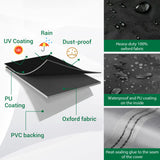 ESSORT Patio Furniture Covers, Extra Large Outdoor Furniture Set Covers 124"x63"x29" Waterproof, Rain Snow Dust Wind-Proof, Anti-UV, Fits for 10-12 Seats ESSORT