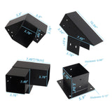 30° Slanted Pergola Kit for 4" x 4" Wood Pergola, DIY Wood Roof Pergola Brackets Kit, for Gazebo, Pergolas, Gardens, Wood Stand Sheds, Metal Gazebo Kits - with Screws Riyhch