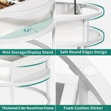 YITAHOME Round Lift Top Coffee Table, Coffee Tables for Living Room with Hidden Storage Compartment, Modern Coffee Table with Storage for Home Office,Round Center Tables Living Room,Brown and White YITAHOME