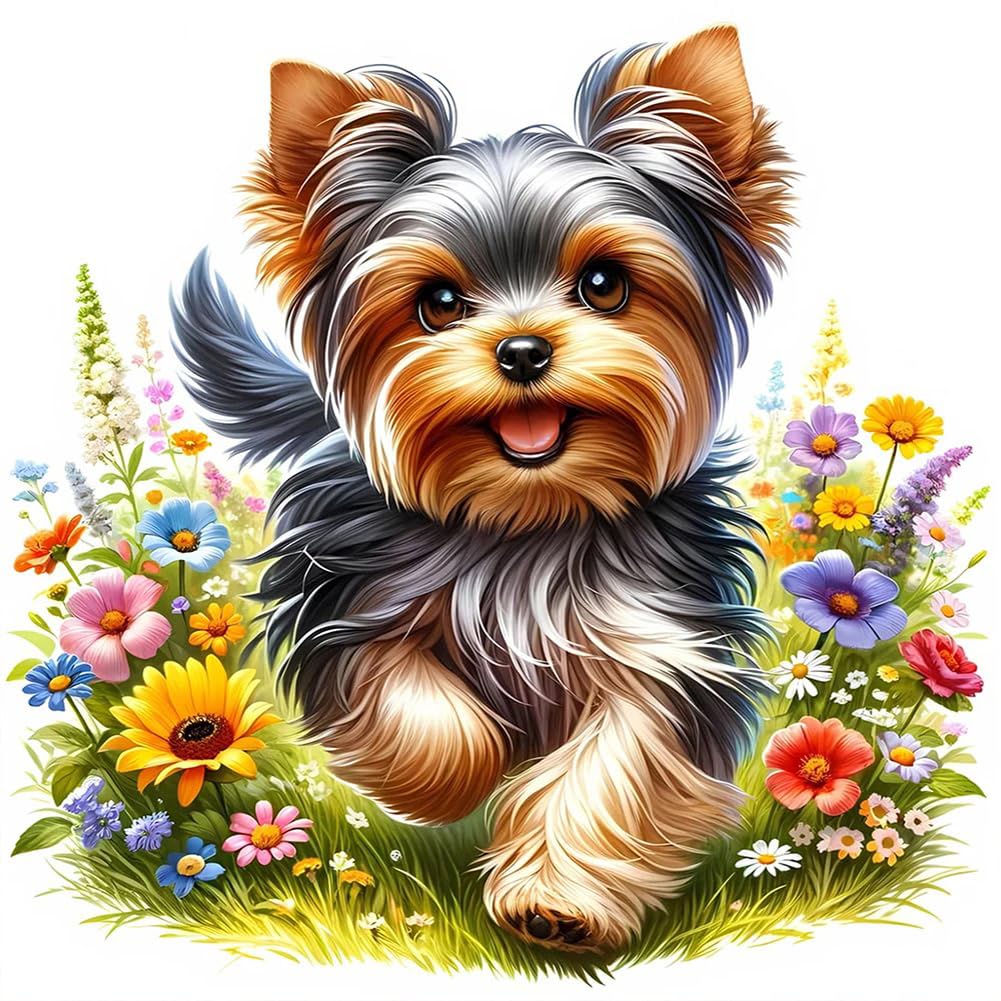 Acudotr Dog Diamond Painting Kits for Adults, 5D DIY Diamond Art Kits for Beginners, Full Drill Diamond Painting Kits for Home Wall Decor, 12x12 Inch Acudotr