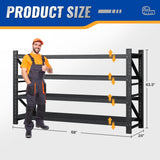 BYNSOE 68" W Storage Shelves 8000lbs Garage Metal Shelving Heavy Duty Garage Shelves Adjustable Storage Shelves for Industrial, Factory, (68" W X 24" D X 63.5" H) BYNSOE