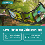 OIRHNL Smart Bird Feeder with Camera,AI Identify Birdwatching Camera with Solar Powered-Motion Activated & Watching HD Bird Video,Transparent OIRHNL