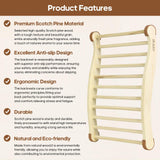 WILLOWYBE Sauna Backrest Durable Non-Slip Pads & Natural Scotch Pine Wood - Back Support for Infrared Sauna and Steam Sauna Accessories Luxury - Ideal for Everyday WILLOWYBE
