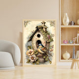 DOMROM Diamond Painting Kits for Adults, Bird and House Diamond Art Kits, 5D Bird Diamond Painting, DIY Round Full Drill Diamond Painting Gem Arts and Crafts for Home Decor 12x16 inch DOMROM