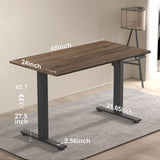 ExaDesk 48 * 24 Inches Electric Standing Desk, Adjustable Height Sit Stand Up Desk with 3 Memory Presets, Motorized Home Office Computer Gaming Workstation Desk, Espresso ExaDesk