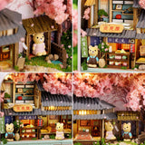 Roroom DIY Miniature and Furniture Dollhouse Kit,Mini 3D Wooden Doll House Craft Model Box Theater Style,with LED,Creative Room Idea for Valentine's Day Birthday Gift (Q7) Roroom
