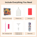 SJUTOUCI Diamond Art Painting Kits for Adults, Western Cowboy Diamond Art Kits for Beginners, 5D DIY Full Drill Gem Craft Art for Home Decor Gift 12x12 inch, Desert SJUTOUCI