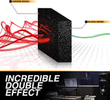 52 Pack Acoustic Panels 1 X 12 X 12 Inches - Acoustic Foam - High Density- Soundproof Studio Wedges - Charcoal audiosoul