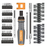 MulWark 63PC Magnetic Ratcheting Screwdriver Bit Set- Multibit Screw Driver, Screwdriver Bits- Slotted/Torx/Hex/Pozi/Philips/Square, Nut Drivers- SAE, Metric MULWARK