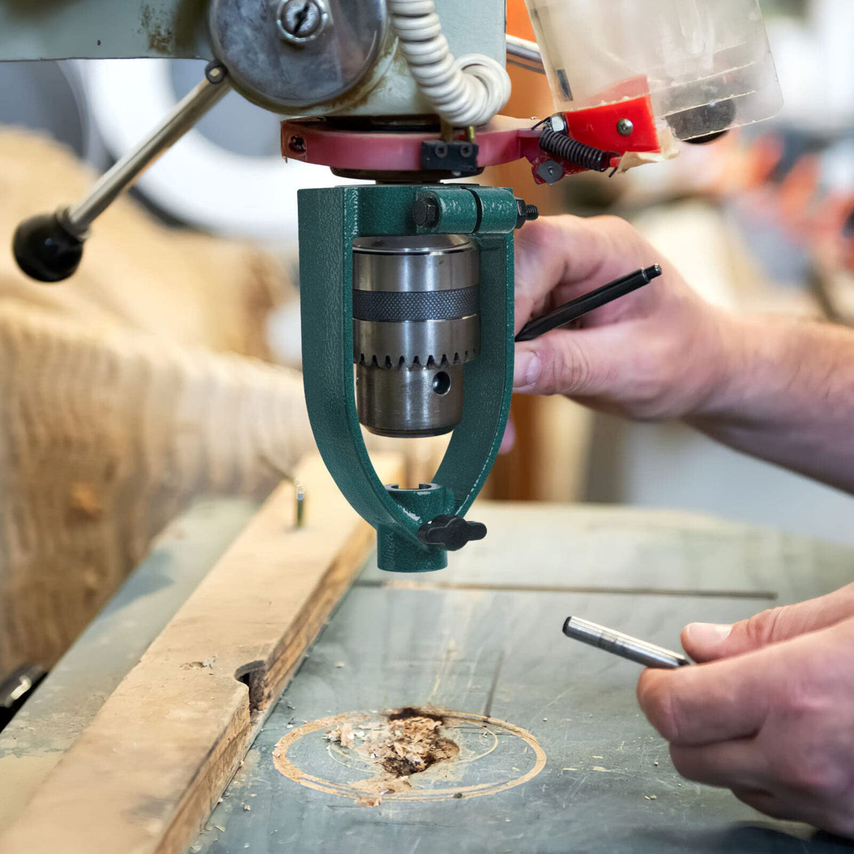 DOITOOL Attachments Machine Location Reducer Bench Converter Hole Drilling for Woodworking Tenon Furniture Mortiser Bit Conversion Mortise Cutter DOITOOL