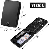 Sgorlds Gun Safe for Pistol Small Portable Handgun Lock Box with Handbag, Pistol Safe Handgun Safe for Car, Home, Travel, 9.4" x6.6" x1.8",Black Sgorlds