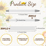 Yexiya 30 Pcs Sublimation Pens Blank No Clip with Shrink Wrap Silver Clip Free Design Sublimation Ballpoint Pen Personalized Pens for DIY Birthday Christmas Office School Stationery Supplies Yexiya