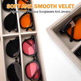 JETEHO 2 Pack Sunglasses Drawer Organizer - Glasses Tray Holder for Jewelry Watch JETEHO