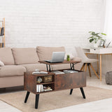 Lifetime Home Lift Top Coffee Table with Hidden Compartment - Modern Living Room Dining Table with Rising Tabletop Lifttop Desk for Apartment, Home, Condo Lifetime Home