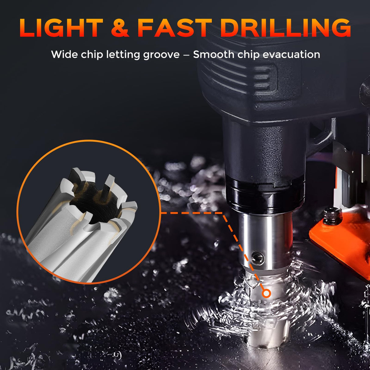 Bonvoisin Annular Cutter Set 12 PCS Carbide Tips Mag Drill Bits Kit 1/2" to 1-1/16" Cutting Diameter 3/4" Weldon Shank with 2 Pilot Pins for Mag Drill Press Cutting Bonvoisin