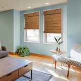 CHICOLOGY Bamboo Blinds, Bamboo Shades, Custom Bamboo Shade, Cordless Bamboo Shades, Window Shade Roman, Patio Blinds and Shades, Porch Shades Outdoor Roll Up, Maple, 34" W X 64" H CHICOLOGY