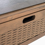 SAFAVIEH Home Collection Landers Brown 2-Drawer Console Table CNS5710C Safavieh