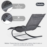 mansion home Outdoor Lounge Chair, Chaise Lounge for Patio & Lawn, Pool Lounge Chairs with Removable Pillow, Dark Grey mansion home