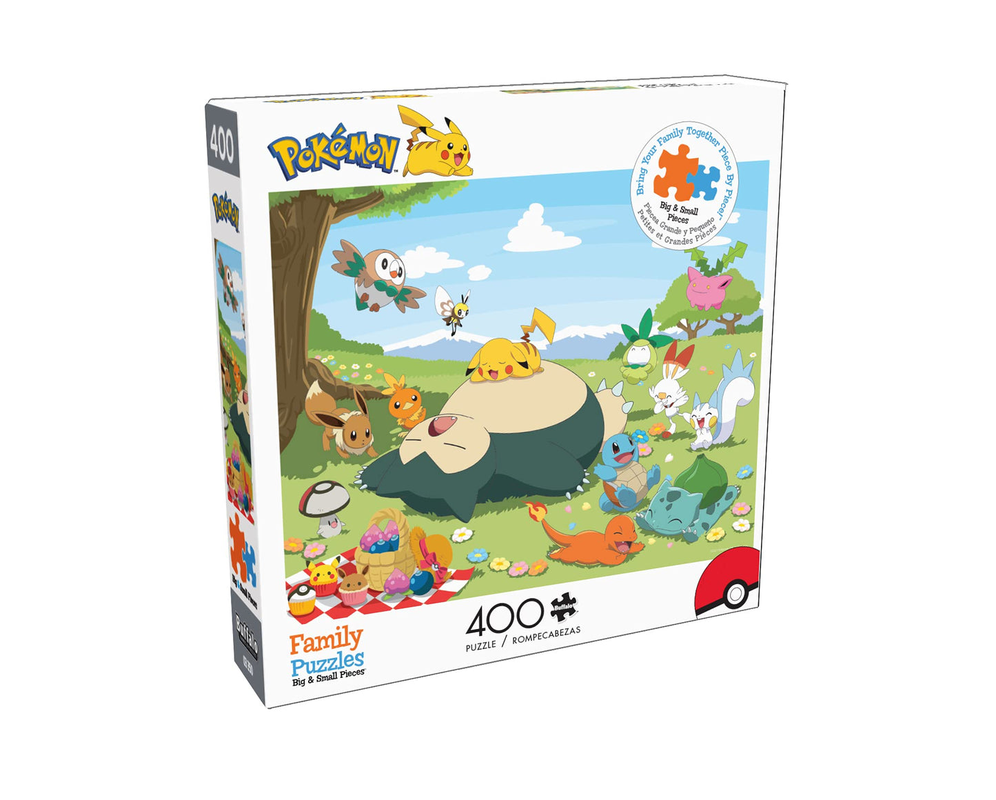 Buffalo Games - Pokemon - Picnic - 400 Piece Jigsaw Puzzle for Families Challenging Puzzle Perfect for Game Nights - Finished Size is 21.25 x 15.00