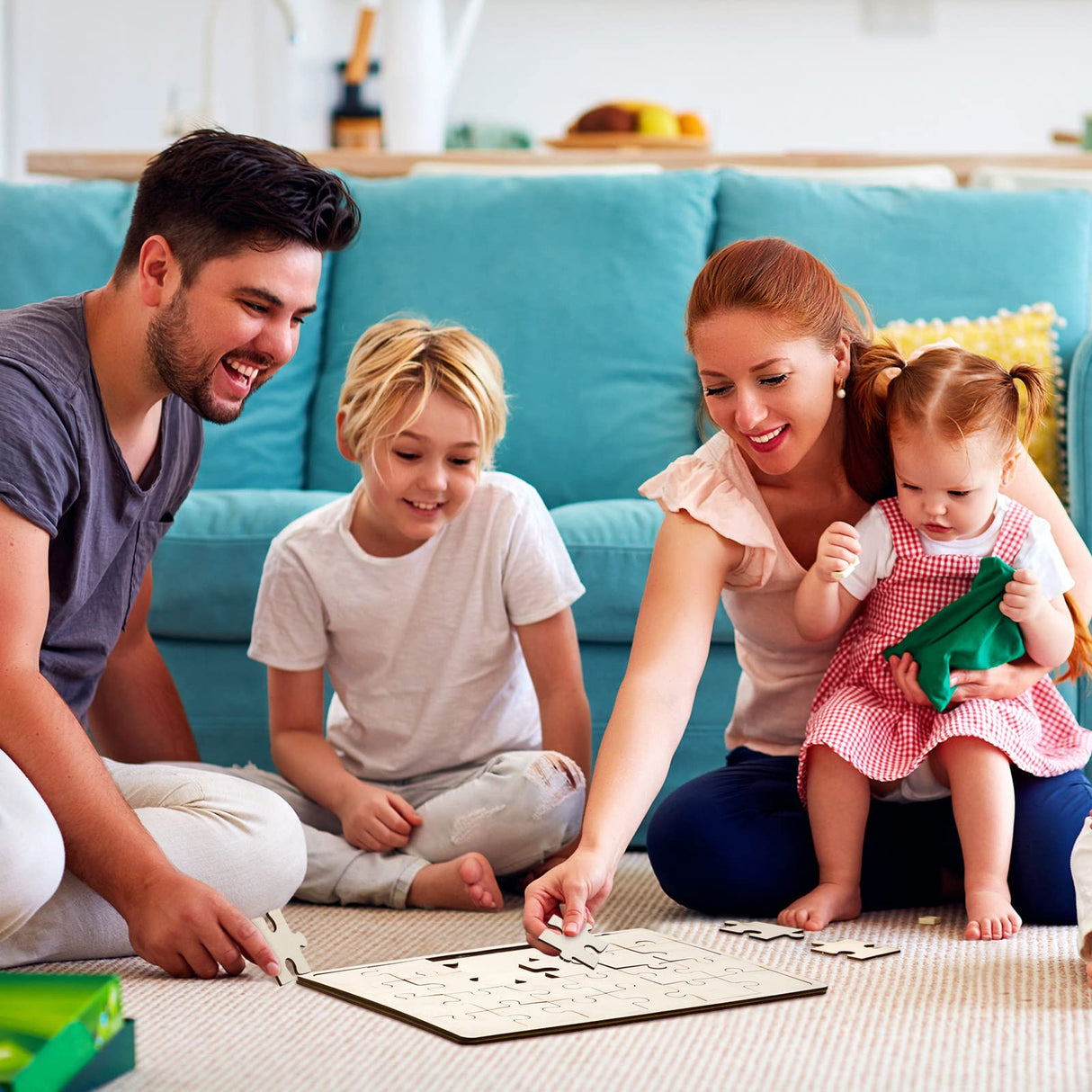 Deekin 30 Sheets Unfinished Wood Blank Puzzles Customizable Blank Wooden Puzzle Pieces Freeform Things to Paint, Write and Draw On, Wooden Jigsaw Puzzles for Kids DIY Craft, 8.9 x 5.9 Inch Deekin