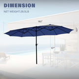 Cozy Daisy Patio Umbrella Without Base, 15 FT for Outdoor Patio, Deck Umbrellas Cozy Daisy