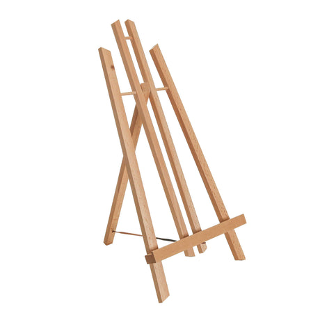 U.S. Art Supply 18" Large Tabletop Display Stand A-Frame Artist Easel - Beechwood Tripod, Painting Party Easel, Kids Students Classroom Table School Desktop - Portable Canvas Photo Picture Sign Holder U.S. Art Supply