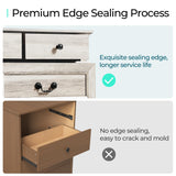 LINSY HOME Farmhouse 9 Drawers Dresser for Bedroom, Wood Bedroom Dresser Wide Chest of Drawers, French Country Storage Double Dressers Organizer for Closet, Living Room, Beige LINSY HOME