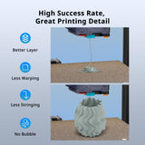 ANYCUBIC Matte PLA Filament 1.75mm, 3D Printing PLA Filament 1.75mm Dimensional Accuracy +/- 0.02mm, 1KG Spool (2.2 lbs), Matte Grey ANYCUBIC