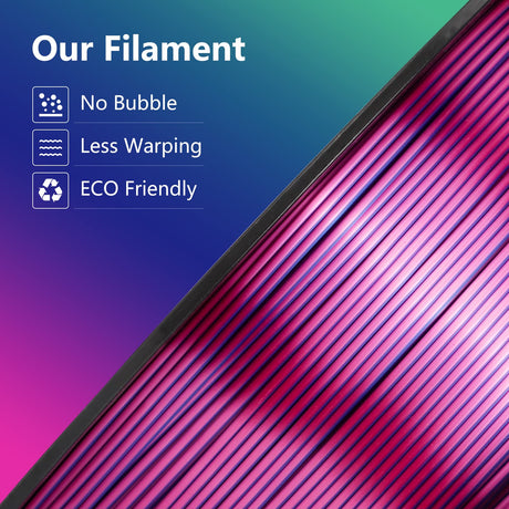 Kingroon PLA 3D Printer Filament, Triple Color Silk PLA Filament, Dimensional Accuracy +/- 0.03 mm, 1 kg Spool(2.2lbs), 1.75 mm, Red Blue Green Kingroon