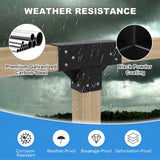 Pergola Kit T Shaped-4 Pack Pergola Brackets 4x4-3 Way DIY Woodworks Gazebo Brackets Kit with Screws for 4x4(Actual: 3.7"x3.7") Wood Beams-Elevated Wood Stand T Brackets for Sunroom Carport Cabin Vlaeng