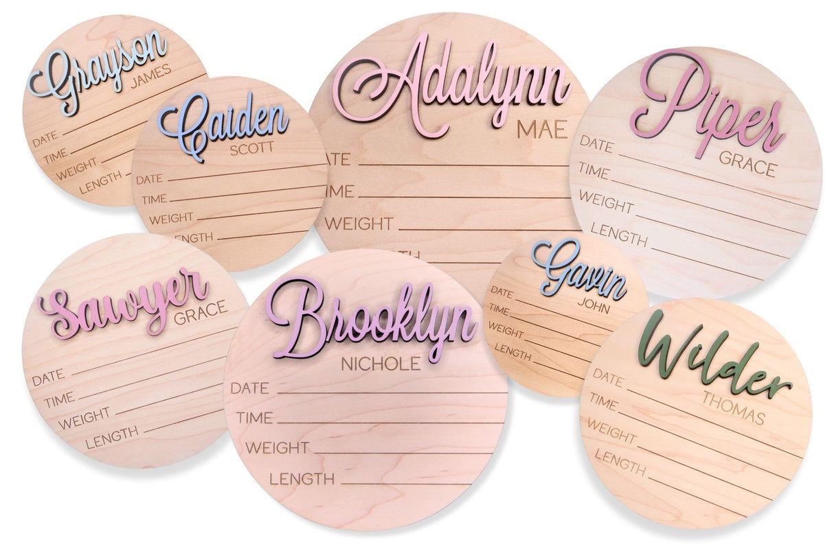 Custom Welcome New Baby Name Sign For Hospital, Personalized 3D Baby Name Announcement Sign with Birth Stats, Custom Newborn Baby Name Hospital Photo Obsidian Home Creations