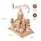 RUIFAM 3D Wooden Puzzles DIY Mechanical Wooden Wide Model Kit 1000 Pcs 3D Puzzles for Adults Teens 14+Years Puzzle Enthusiasts Box Clockwork Enchanted Castle RUIFAM