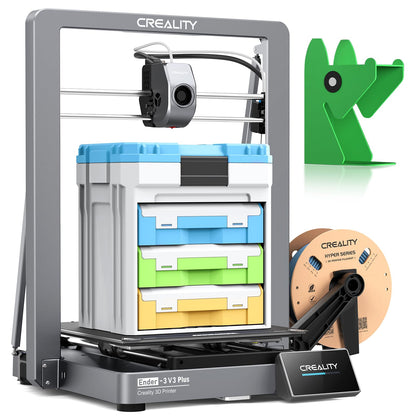 Creality Ender 3 V3 Plus 3D Printer, 600mm/s High Speed Printing with Core XZ, Y-axis Dual Motors & Support Rods,Auto Leveling Direct Extruder 60W 300℃ Hotend,Plus Print Size 300 * 300 * 330m - WoodArtSupply