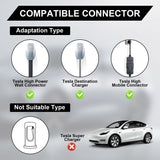EV Adapter for Tesla to J1772, Max 40Amp 250V Portable Tesla Charge Adapter for All J1772 EVs, Compatible with Tesla Powered Connectors, Destination and Mobile Chargers, Safety Lock Easy to Connect KTOEBYCO
