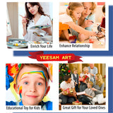 YEESAM ART Paint by Numbers for Adults, Almond Blossom by Van Gogh Flowers 16x20 Inch Linen Canvas Acrylic DIY Number Painting Kits Wall Art Decor Gifts (Without Frame) YEESAM ART